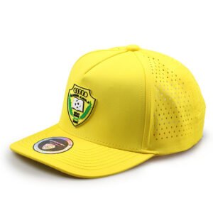 5 Panel Performance Golf Hat with Rubber Patch